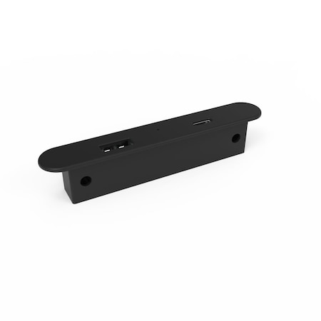 Richelieu 5 V Rectangular Recessed or Surface Mount USB Charger, Black OEXH715B900