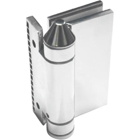 Richelieu 90 Degree Wall-to-Glass/Post-to-Glass Mount Adjustable Spring-Loaded Pool Gate Hinge, Polished Stainless PGHSQPG02171