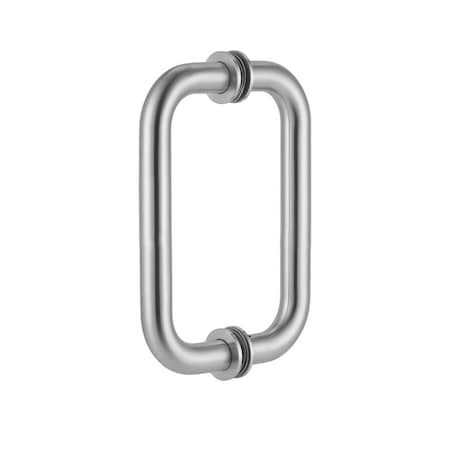 Richelieu 6inch 152 mm Center to Center Tubular BacktoBack Pull for Glass Shower Door, Brushed Nickel SDTRDB07506195