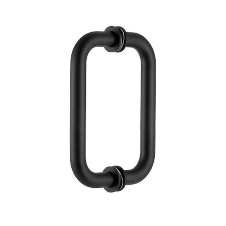 Richelieu 6inch 152 mm Center to Center Tubular BacktoBack Pull for Glass Shower Door, Matte Black SDTRDB07506900