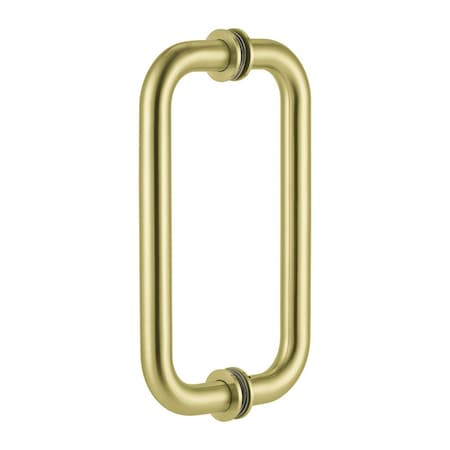 Richelieu 8inch 203 mm Center to Center Tubular BacktoBack Pull for Glass Shower Door, Satin Brass SDTRDB07508160