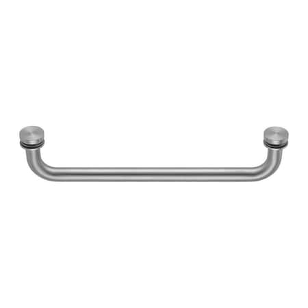 Richelieu 12inch 305 mm Center to Center Round Towel Bar for Glass Door, Brushed Nickel SDTRDS07512195