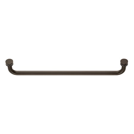Richelieu 18inch 457 mm Center to Center Round Towel Bar for Glass Door, OilRubbed Bronze SDTRDS07518ORB