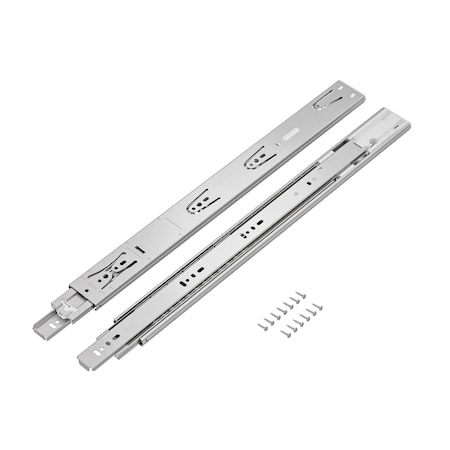 Richelieu 18-in 450 mm Full Extension Ball Bearing Slides, Soft Close, Frameless Cabinet, 77 lb, Pair TU304SC170450