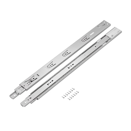 Richelieu 22-in 550 mm Full Extension Ball Bearing Slides, Soft Close, Frameless Cabinet, 77 lb, Pair TU304SC170550