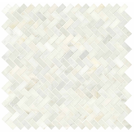 Msi Greecian White Herringbone Pattern 12 In. X 12 In. X 10 Mm Polished ...
