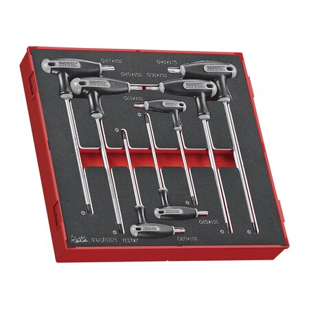 Teng Tools TEDTX7 - 7 Piece T Handle TX Key Set in EVA Tray TEDTX7 | Zoro