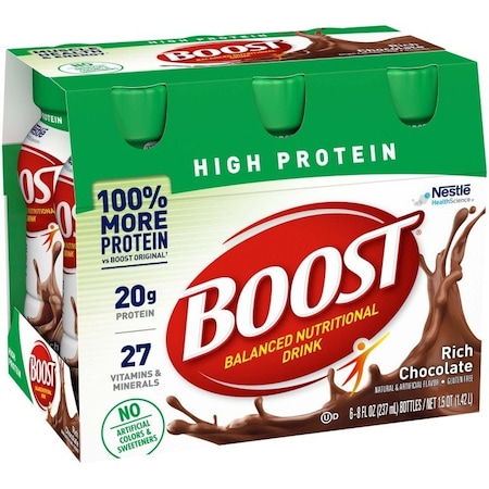 Chocolate Oral Supplement, 8oz Bottle, 6PK