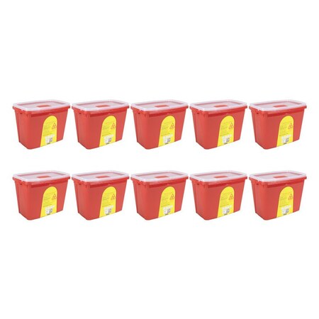 Oasis Sharps Container, 4 Gallon, 10 Per Box SHARP-4GX10 | Zoro