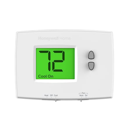 Honeywell Residential Single Stage Digital Non Programmable Battery Powered  Or Hard Wired Horizontal Mount Thermostat TH1110E1000 | Zoro