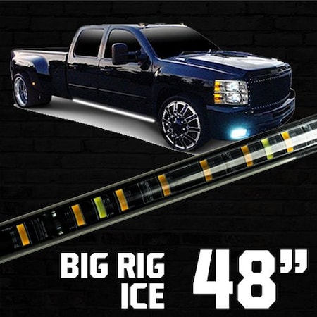 Recon 48IN BIG RIG ICE LED RUNNING LIGHT KIT IN AMBER W WHITE LED ...