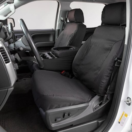 POLYCOTTON SEATSAVER CUSTOM FRONT ROW SEAT COVERS - CHARCOAL