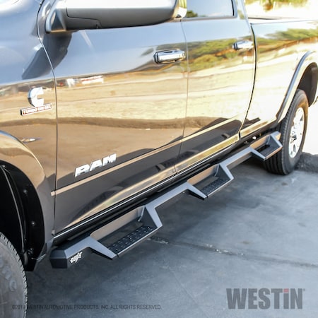 Westin HDX Textured Black Nerf Step Bars For Chevy/GMC 2500/3500 Crew Cab (2007-2018)