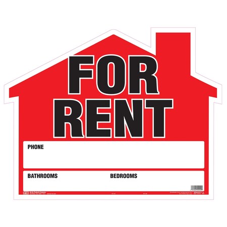 Hy-Ko For Rent House-Shaped Sign 19