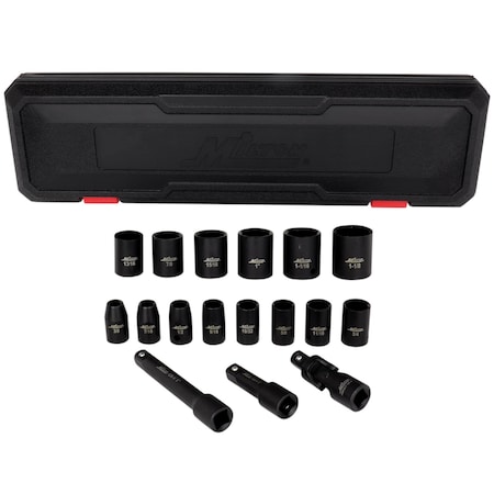 1/2 Inch Drive Shallow 6-Point Socket Set, 3/8 - 1-1/2 In - Foto 4
