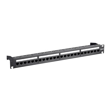 Monoprice 24 Port Cat6 UTP Patch Panel_ 1U_ Toolless_ Rotary Type_ with ...