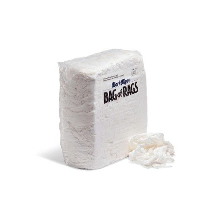 Wopes Rag Workwipes New White 100% Cotton Rags in Bag 1 bag WIP597 | Zoro