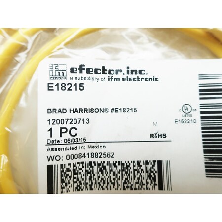 IFM EFECTOR E18215 5M 300V-AC CORDSET Cable IFM EFECTOR E18215 5M 300V-AC CORDSET Cable