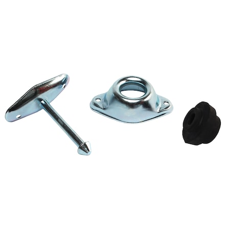 RV Designer E251 Metal Plunger-Style Entry Door Holder - Straight, 3"