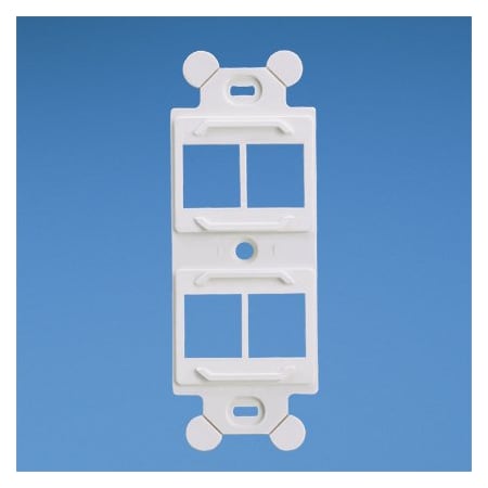 Panduit 4-Port Screw Mount 106 Duplex Module (10 Pack), 10PK NK4106MFWH ...