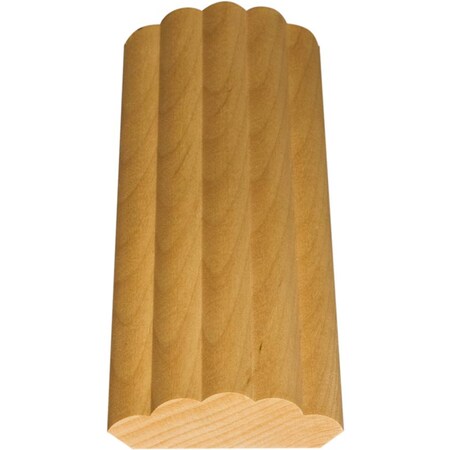 View of Osborne Wood Products 60 x 2 1/2 x 3/4 Reeded Cabinet Corner Molding in ...