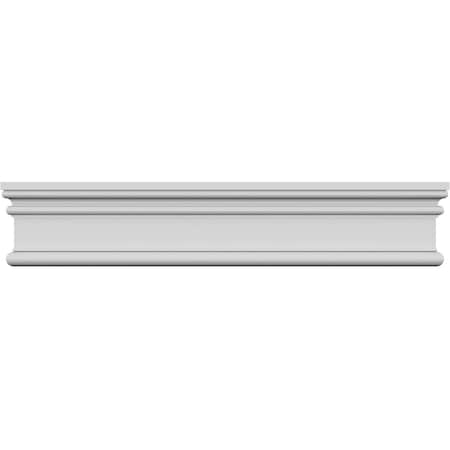 Ekena Millwork Dentil Crown Moulding – 7-7/8" H X 6-3/8" P X 10-1/8" F X 94-1/2" L, Lightweight Polyurethane, Primed