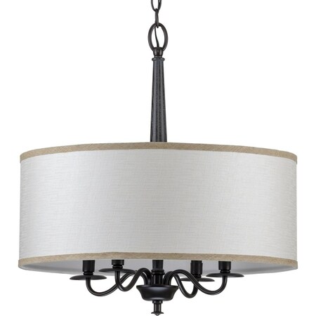 Progress Lighting Durrell Collection Four-Light Black Chandelier ...