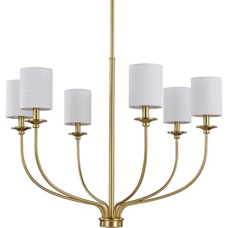Progress Lighting Bonita Collection Six-Light Satin Brass Foyer ...