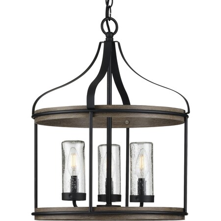 Progress Lighting Brenham Collection Black Three-Light Outdoor Pendant ...