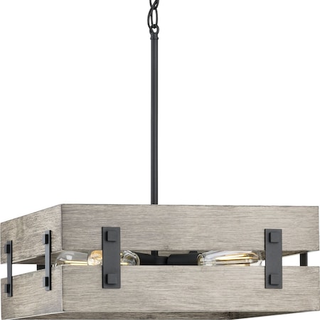Progress Lighting Hemsworth Collection Black Four-Light Pendant P500277 ...