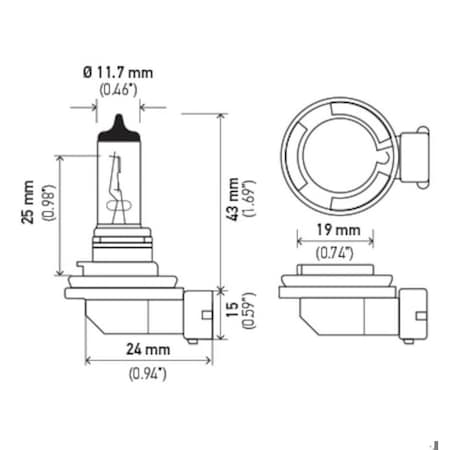 Bulb H11 12V 55W Pgj,H11P50