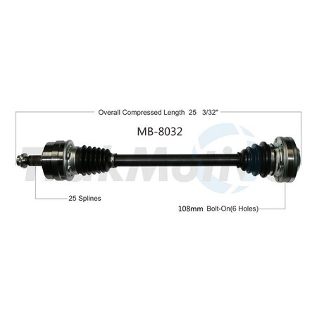 SurTrack MB-8032 CV Axle Shaft SurTrack MB-8032 CV Axle Shaft