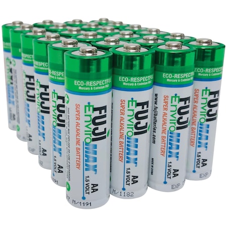 EnviroMax AA Alkaline Battery, 24 PK, 1.5V DC