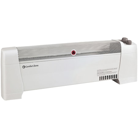 Comfort Zone Low-Profile Baseboard Silent Operation Heater CZ600 | Zoro