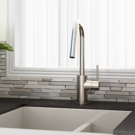 PVD Brushed Nickel Finish Pioneer 2LG261-BN Single Handle Kitchen Faucet PVD Brushed Nickel Finish Pioneer 2LG261-BN Single Handle Kitchen Faucet