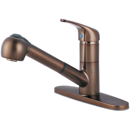 Olympia Faucets Single Handle Pull-Out Kitchen Faucet, Compression Hose ...
