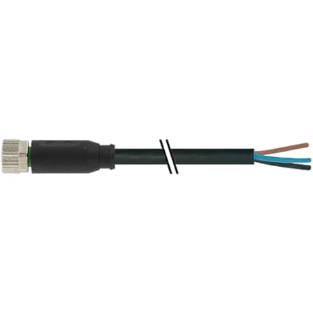Murr Elektronik M8 female 0° with cable, PUR 3x0.25 bk UL/CSA+drag ...