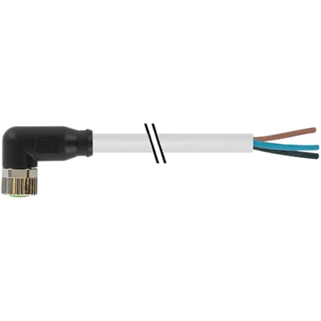 Murrelektronik M8 female 90 Degree with cable LED, PUR 3x0.25 bk UL/CSA ...