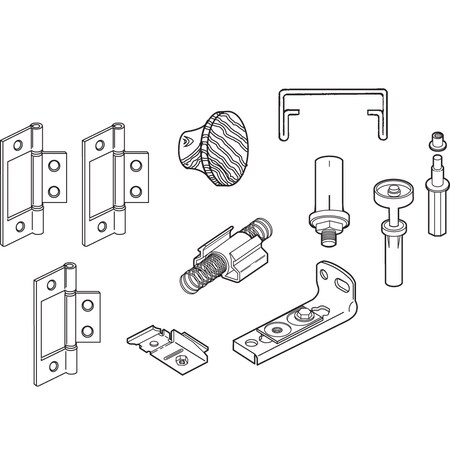Prime-Line Bi-Fold Door Track Kit, For 36 in. Openings, White ...