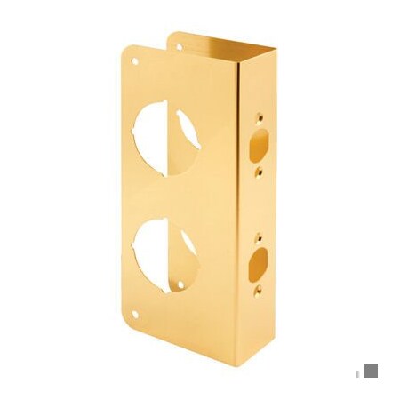 Prime-Line U 9550 Door Reinforcer – Solid Brass, 1-3/4" Thick, 2-3/4" Backset, 2-1/8" Bore, Non-Recessed – Fits Wood Or Metal Doors