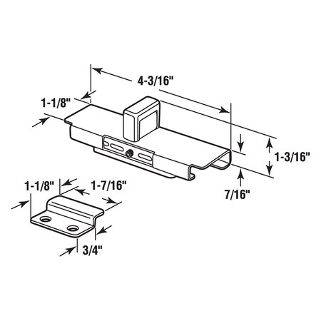 1-1//4 in 1In Door Pack of 1 Kit Sentry Supply 656-8615-T Out-Swinging Door Pack Chrome Plated Post Zamak