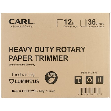 Carl Papper Rutter Carl Trimmer, Paper, Rotary, 12 InchCut DC210N | Zoro