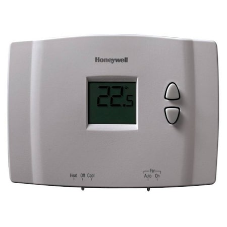 Honeywell RTH111B1032 Horizontal Non-Programmable Digital Thermostat – White, Battery-Powered