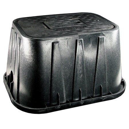 Rectangular Reader Lid American Granby 12 in. Box and Black Reader Lid for Water Meter Box ...