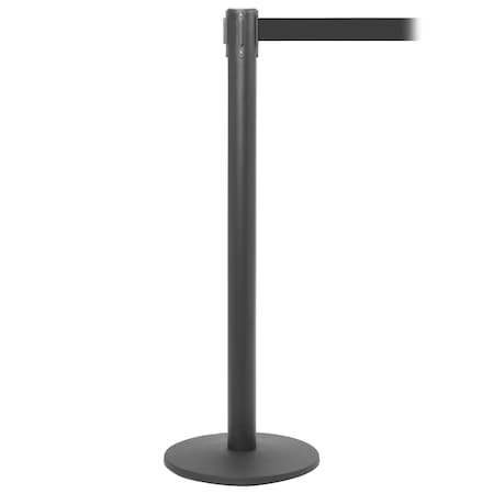 Queue Solutions QueuePro 250, Black, 11' Yellow Belt PRO250B-YW110 | Zoro