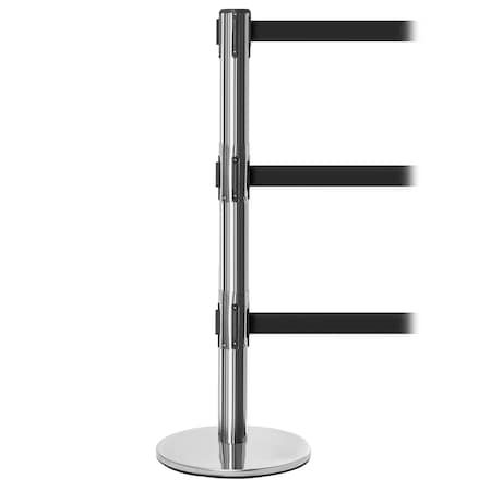 Queue Solutions QueuePro Triple 250, Satin Stainless Steel, 11' Maroon ...