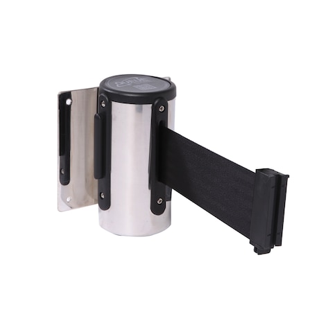 Queue Solutions WallMaster 300, Polished Chrome, 10' Red/White NO ENTRY ...