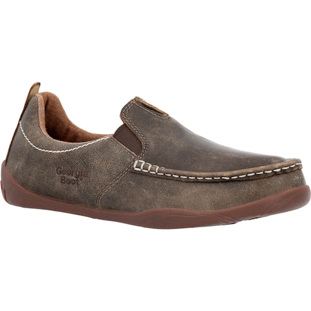 Georgia Boot Cedar Falls, Moc-Toe Shoe, Plain Toe Toe, 2 in Height, Brown, 9.5 W GB00560 W 095
