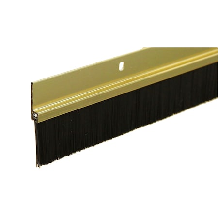Randall 4' Gold Anodized Aluminum Brush Door Sweep For Gap Up To 1 1/2 ...