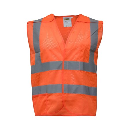 Refrigiwear Hivis Breakaway Mesh Safety Vest Hv Orange Lar 0197RHVOLAR